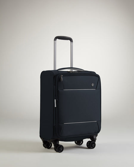 Antler Luggage -  Brixham cabin in navy - Soft Suitcases Brixham Cabin Suitcase Navy | Soft Shell Suitcase | Antler 