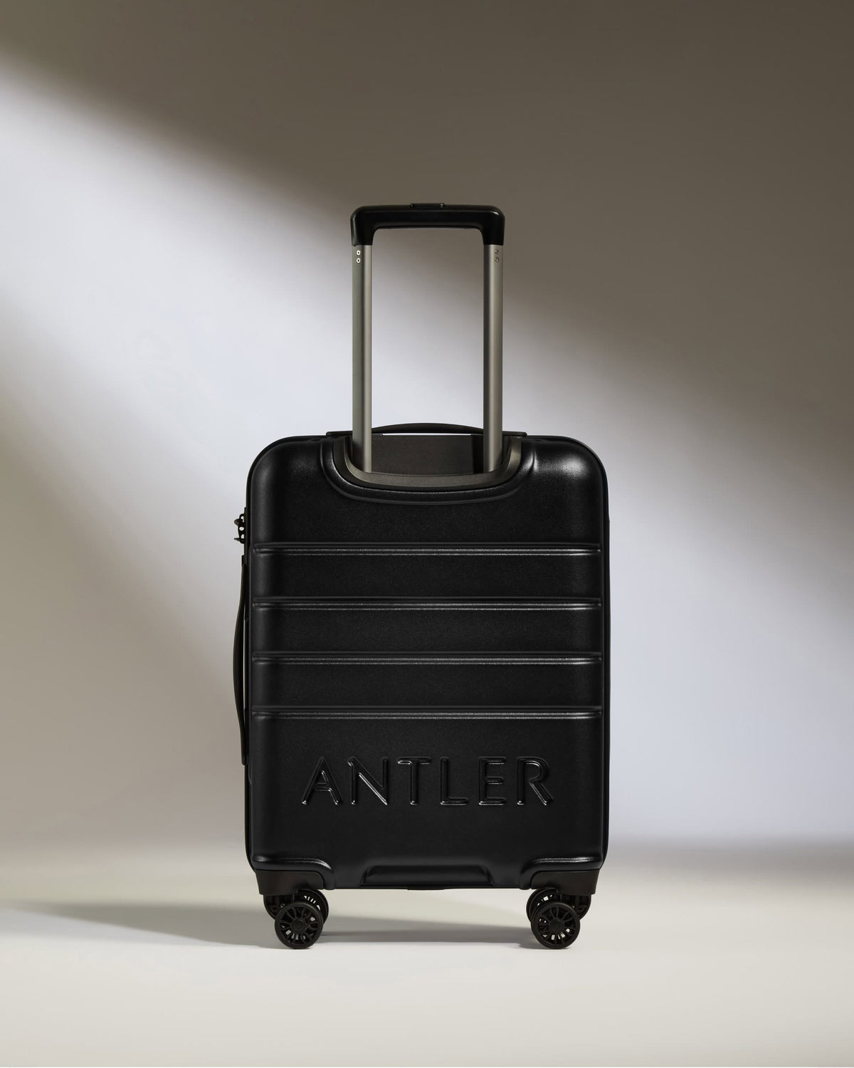 Antler Luggage - Cabin Suitcase in Black - Logo - Hard Suitcases Cabin Suitcase Black - Logo | Lightweight Hard Shell Luggage