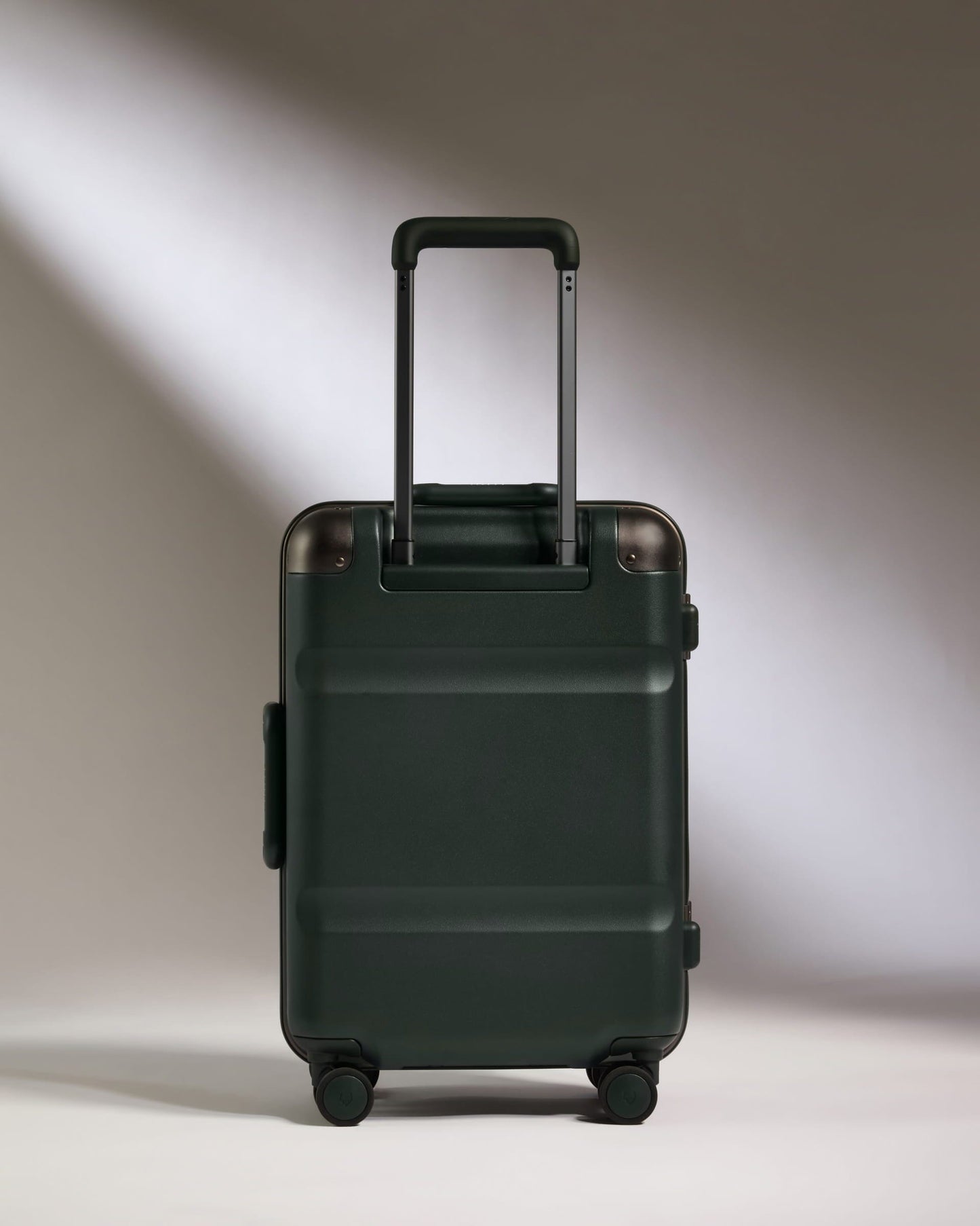 Antler Luggage - Cabin Suitcase in Dark Forest Green - Heritage Stripe - Hard Suitcase - Standard Cabin Heritage Stripe Cabin in Dark Forest Green | Premium Hard Shell Carry-On Suitcase