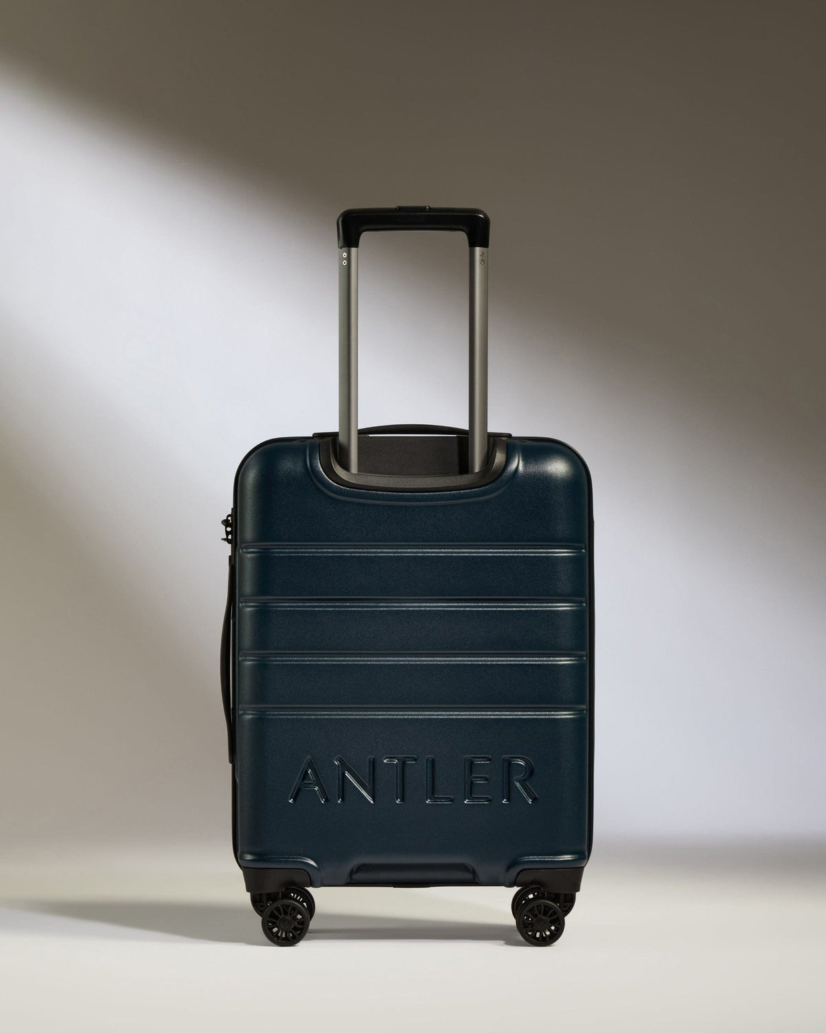 Antler Luggage - Cabin Suitcase in Midnight Blue - Logo - Hard Suitcases Cabin Suitcase Midnight Blue - Logo | Lightweight Hard Shell Luggage