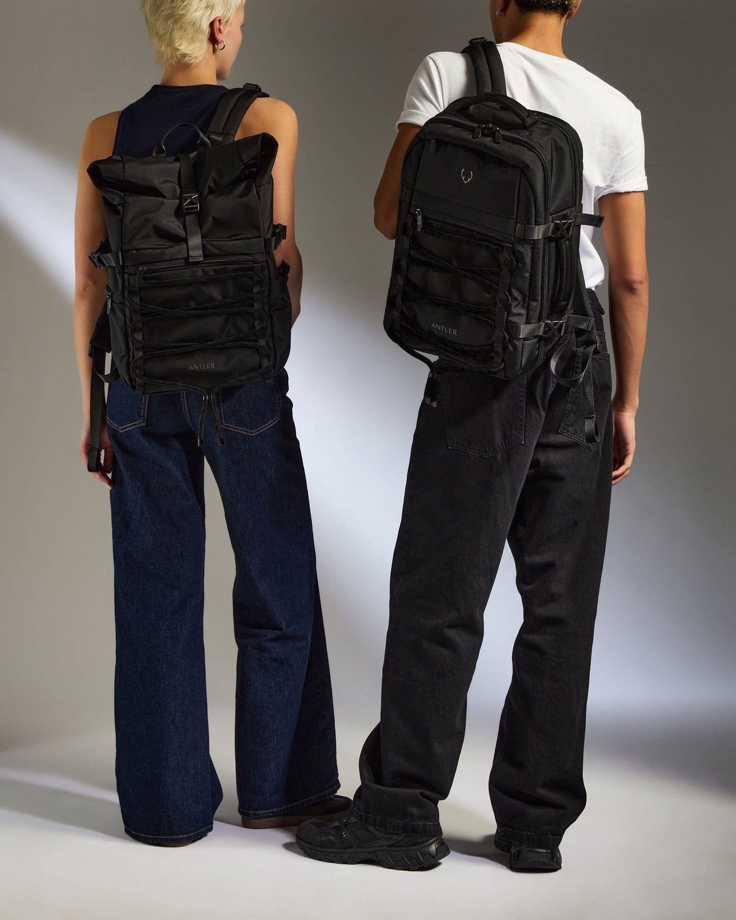 Antler Luggage - Discovery Roll Top Backpack in Black - Backpack Discovery Roll Top Backpack in Black | Rucksacks & Travel Bags