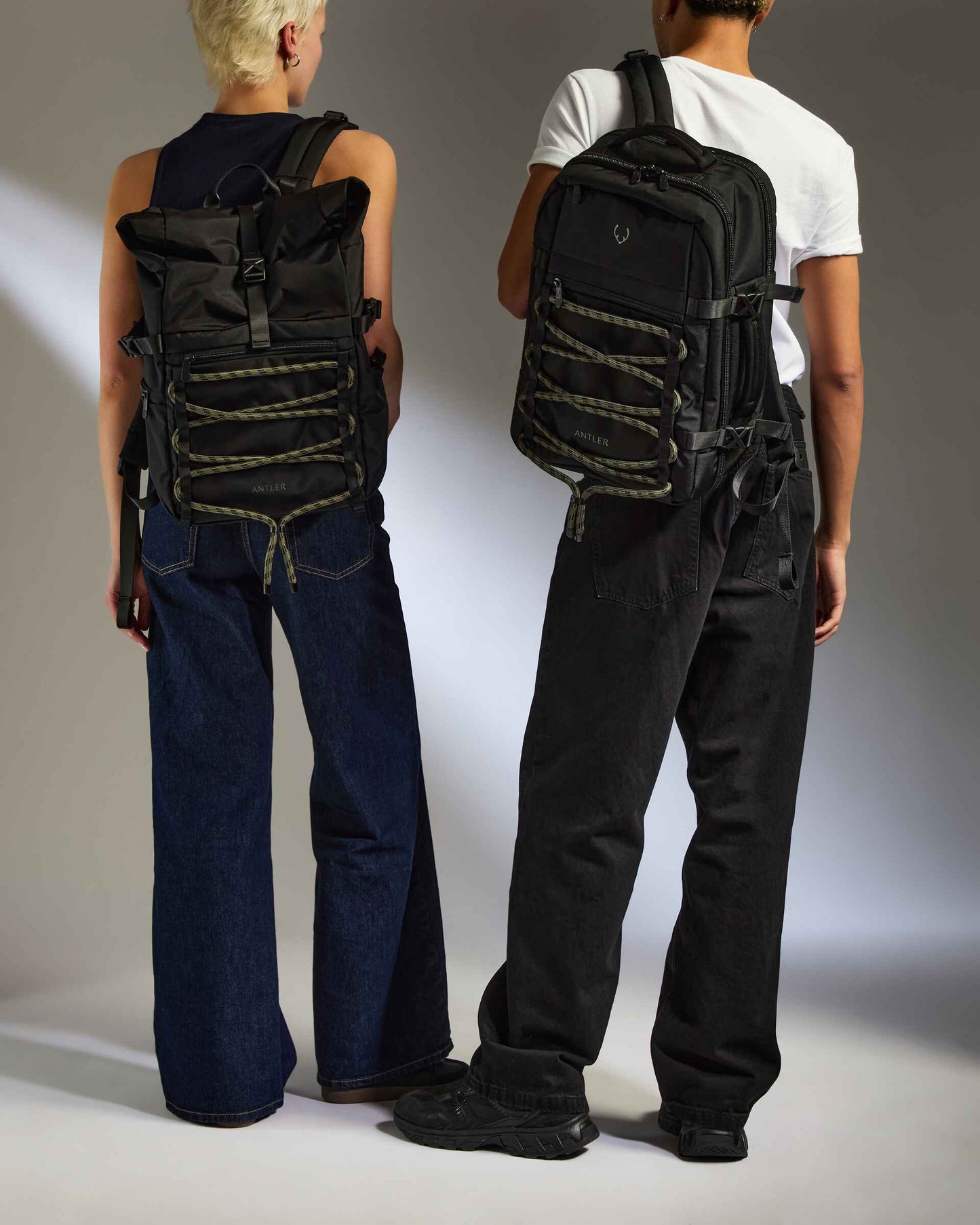 Antler Luggage - Discovery Roll Top Backpack in Carbon Black - Backpack Discovery Roll Top Backpack in Carbon Black | Rucksacks & Travel Bags