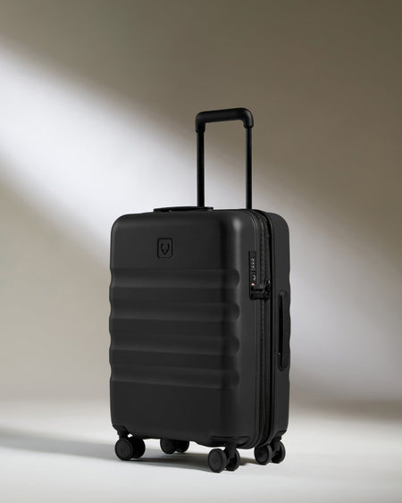 Antler Luggage -  Icon Stripe Cabin in Black - Hard Suitcase Icon Stripe Cabin in Black | Lightweight & Hard Shell Suitcase | Cabin Bag