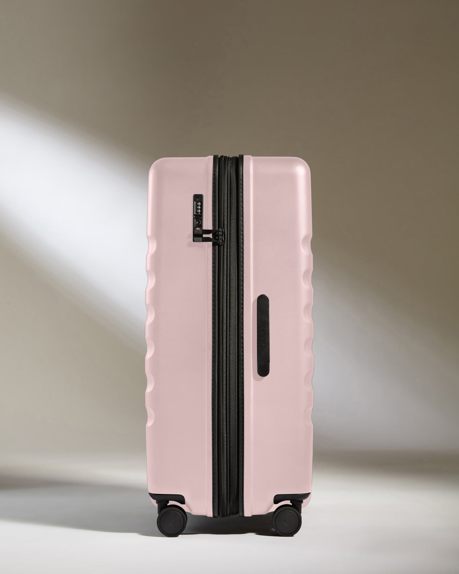Antler Luggage -  Icon Stripe Large in Moorland Pink - Hard Suitcase Icon Stripe Large Suitcase in Pink | Lightweight & Hard Shell Suitcase