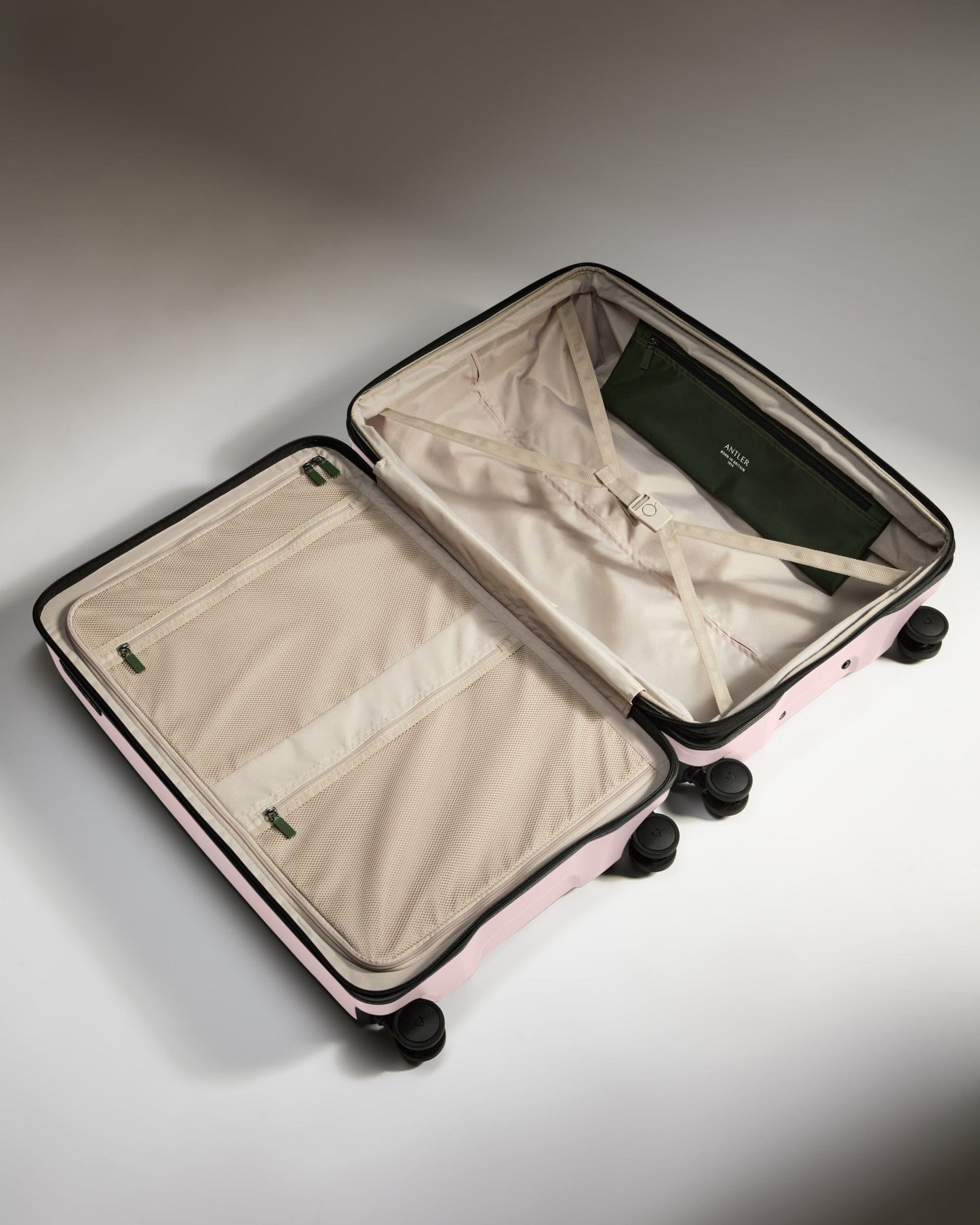 Antler Luggage -  Icon Stripe Large in Moorland Pink - Hard Suitcase Icon Stripe Large Suitcase in Pink | Lightweight & Hard Shell Suitcase