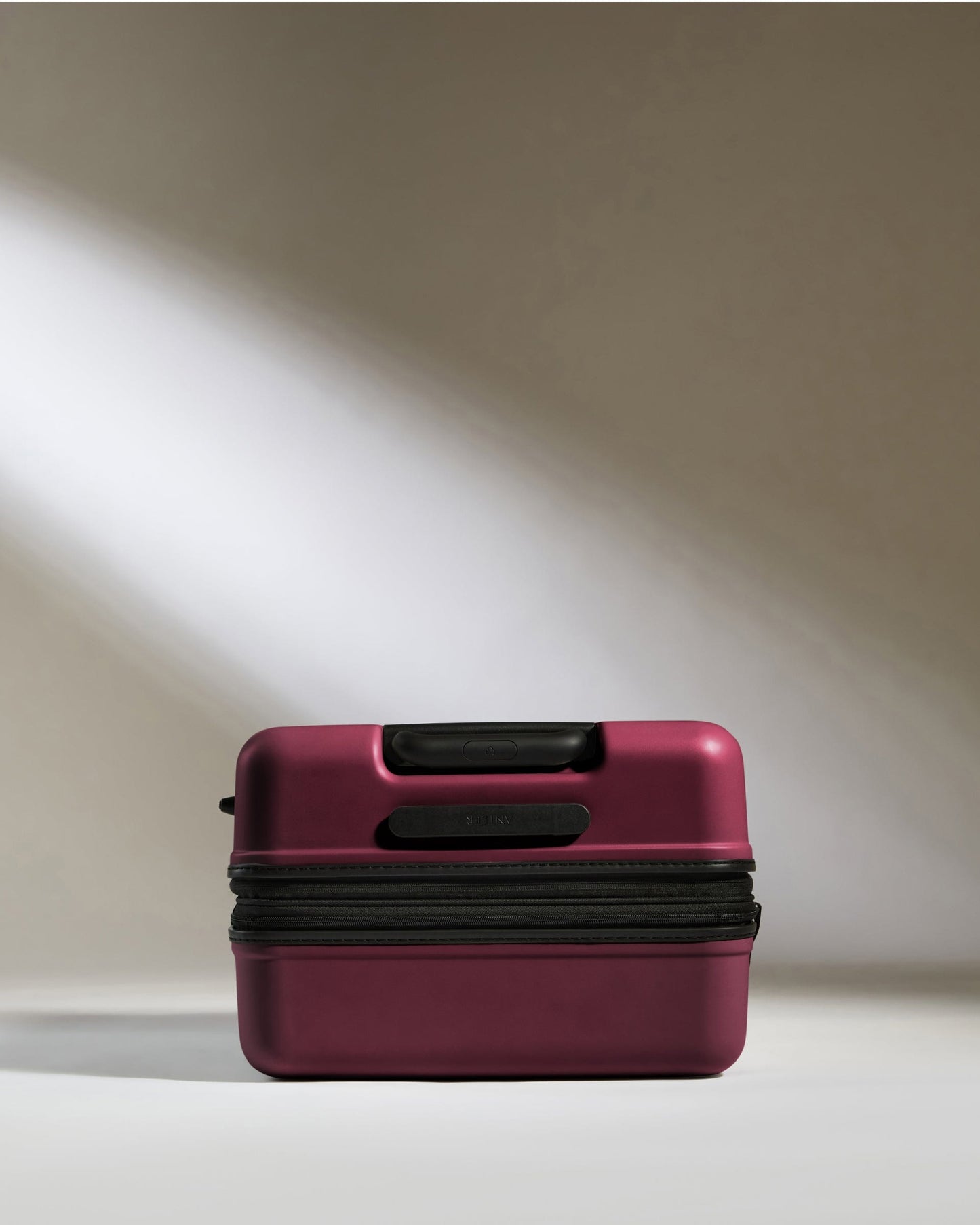 Antler Luggage -  Icon Stripe Medium in Heather Purple - Hard Suitcase Icon Stripe Medium Suitcase in Purple | Lightweight & Hard Shell Suitcase