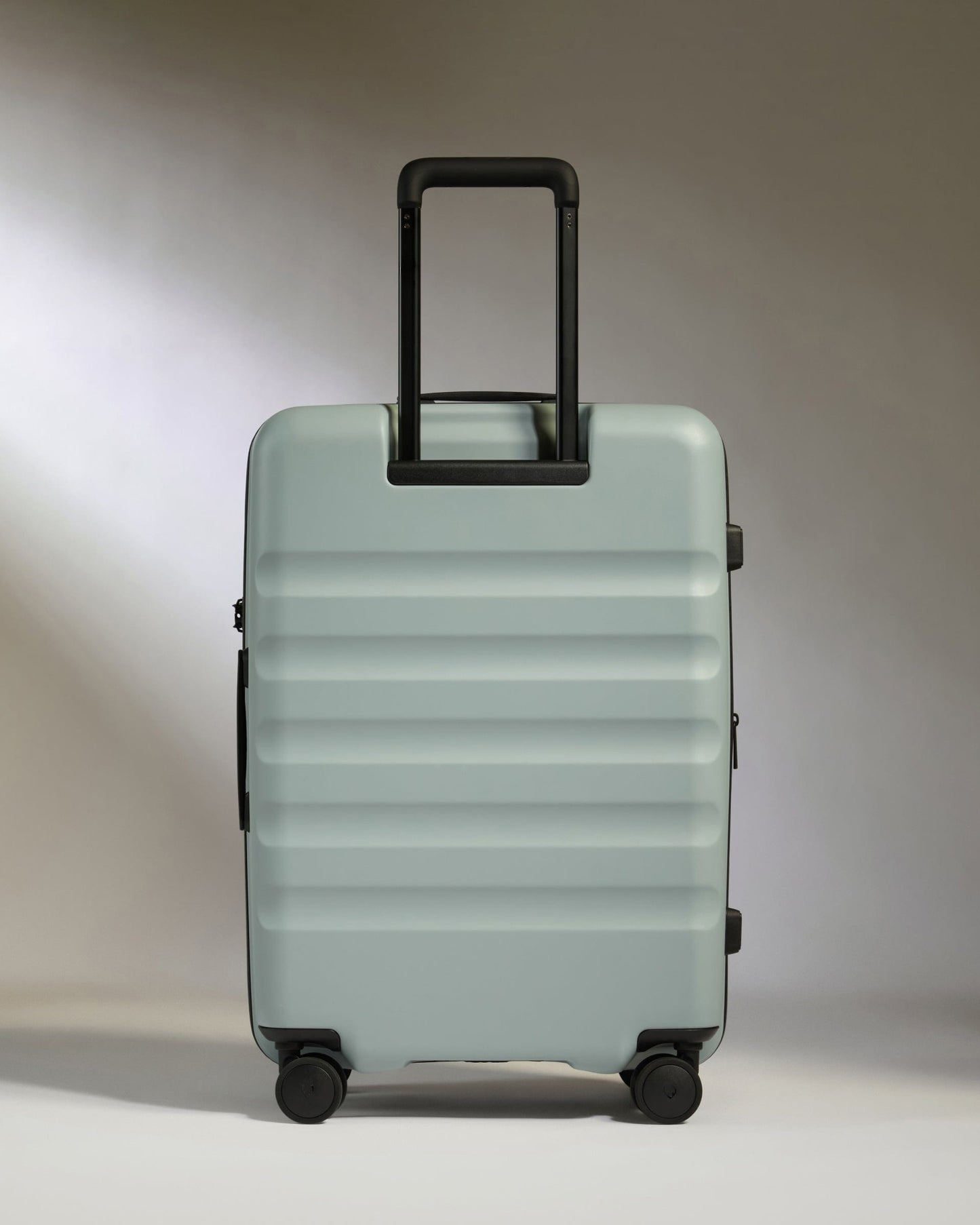 Antler Luggage -  Icon Stripe Medium in Mist Blue - Hard Suitcase Icon Stripe Medium Suitcase in Blue | Lightweight & Hard Shell Suitcase