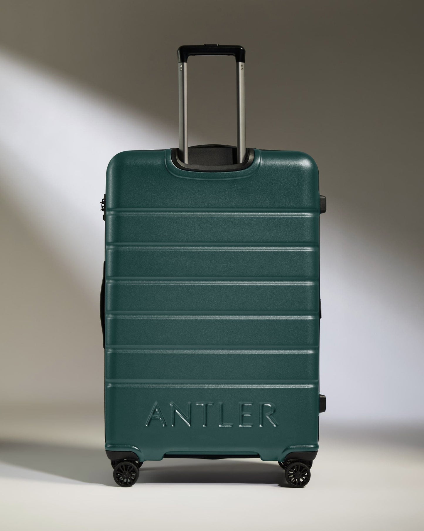 Antler Luggage - Large Suitcase in Dark Teal - Logo - Hard Suitcase - Large Large Suitcase Dark Teal - Logo | Lightweight Hard Shell Luggage
