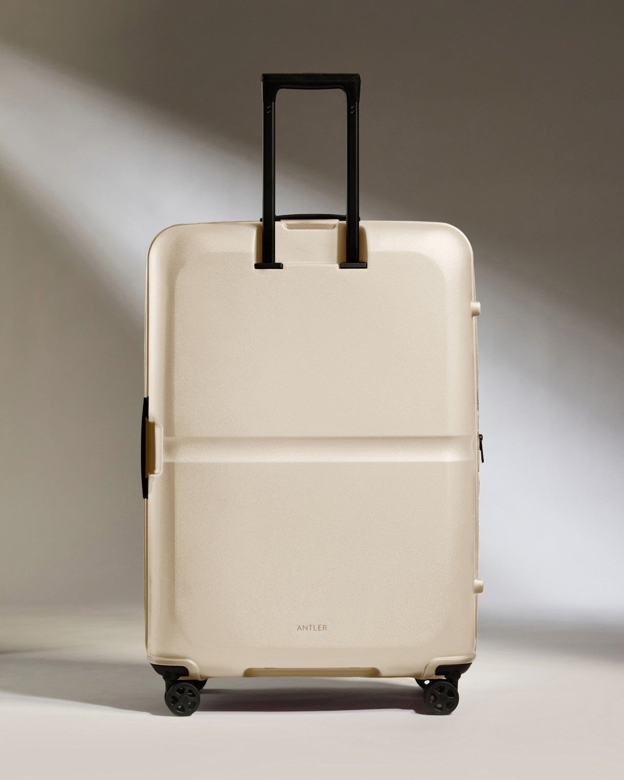 Antler Luggage - Large Suitcase in Wheat Beige - Single Stripe - Hard Suitcase - Large Large Suitcase in Beige - Single Stripe | Checked Luggage & Large Suitcases