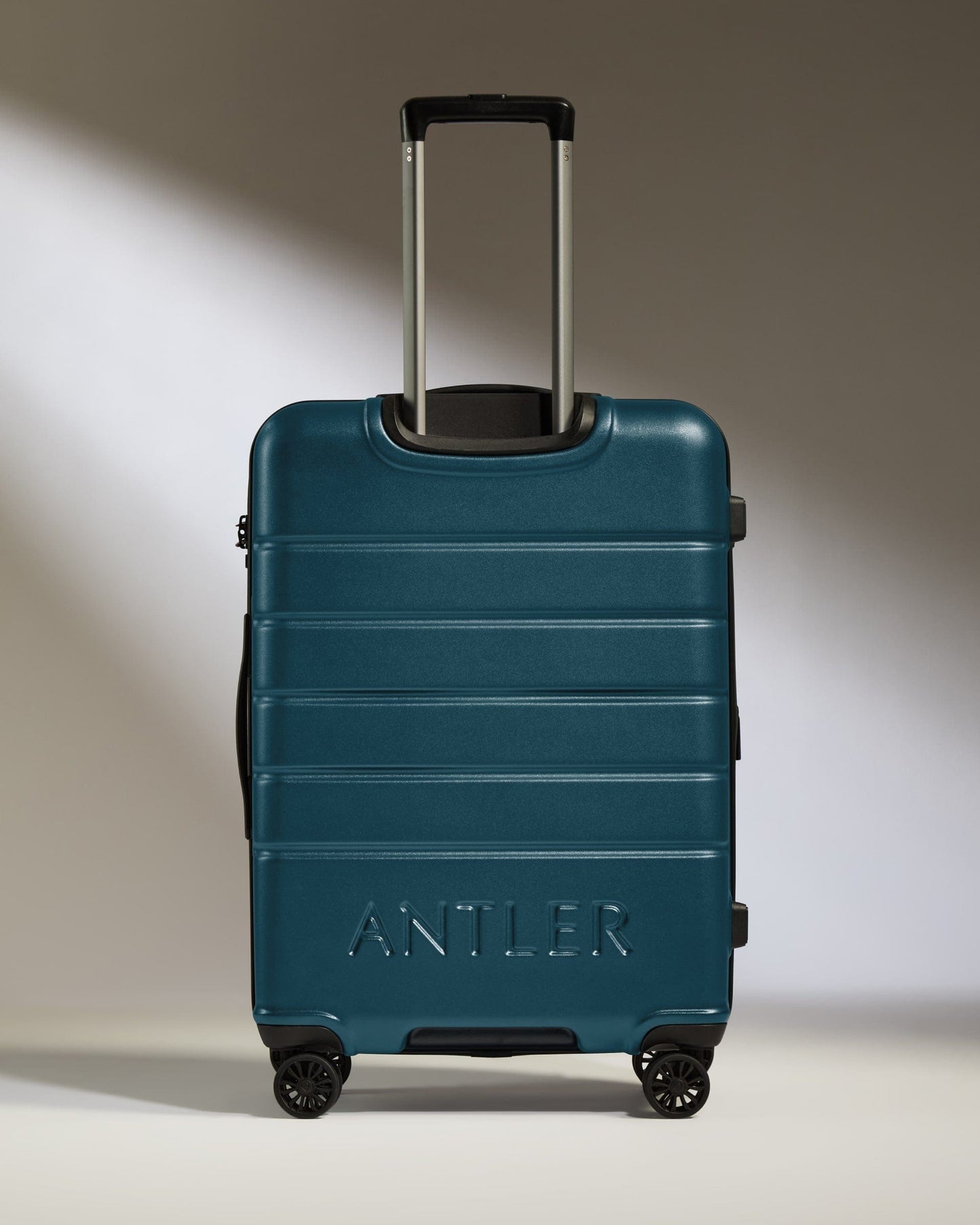 Antler Luggage - Medium Suitcase in Soft Blue - Logo - Hard Suitcases Medium Suitcase Soft Blue - Logo | Lightweight Hard Shell Luggage