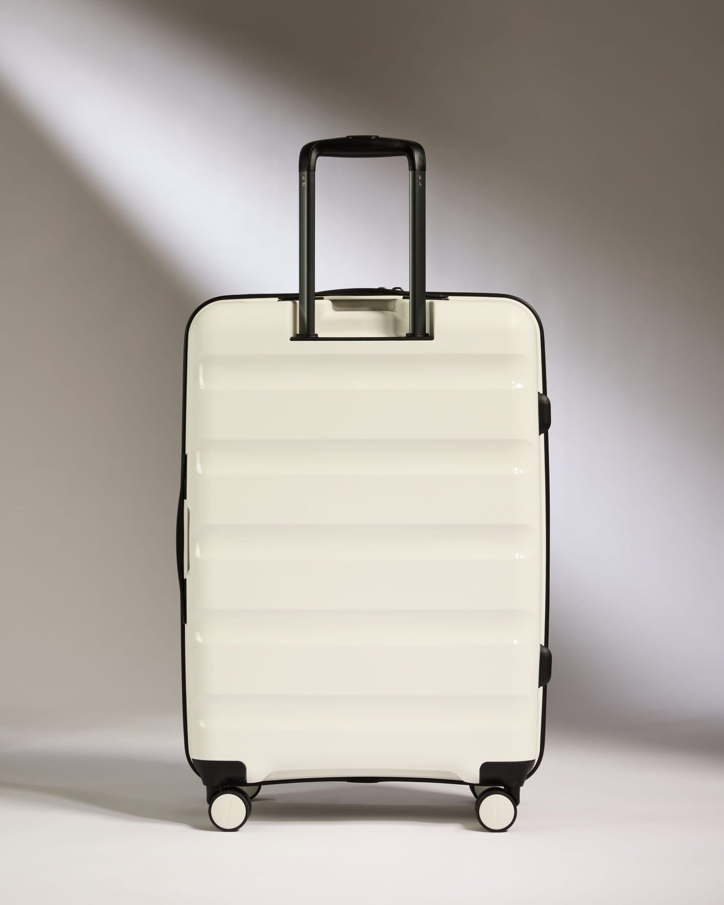 Antler Luggage - Medium Suitcase in White - Logo Stripe - Hard Suitcase - Medium Medium Suitcase White - Logo Stripe | Lightweight Hard Shell Luggage