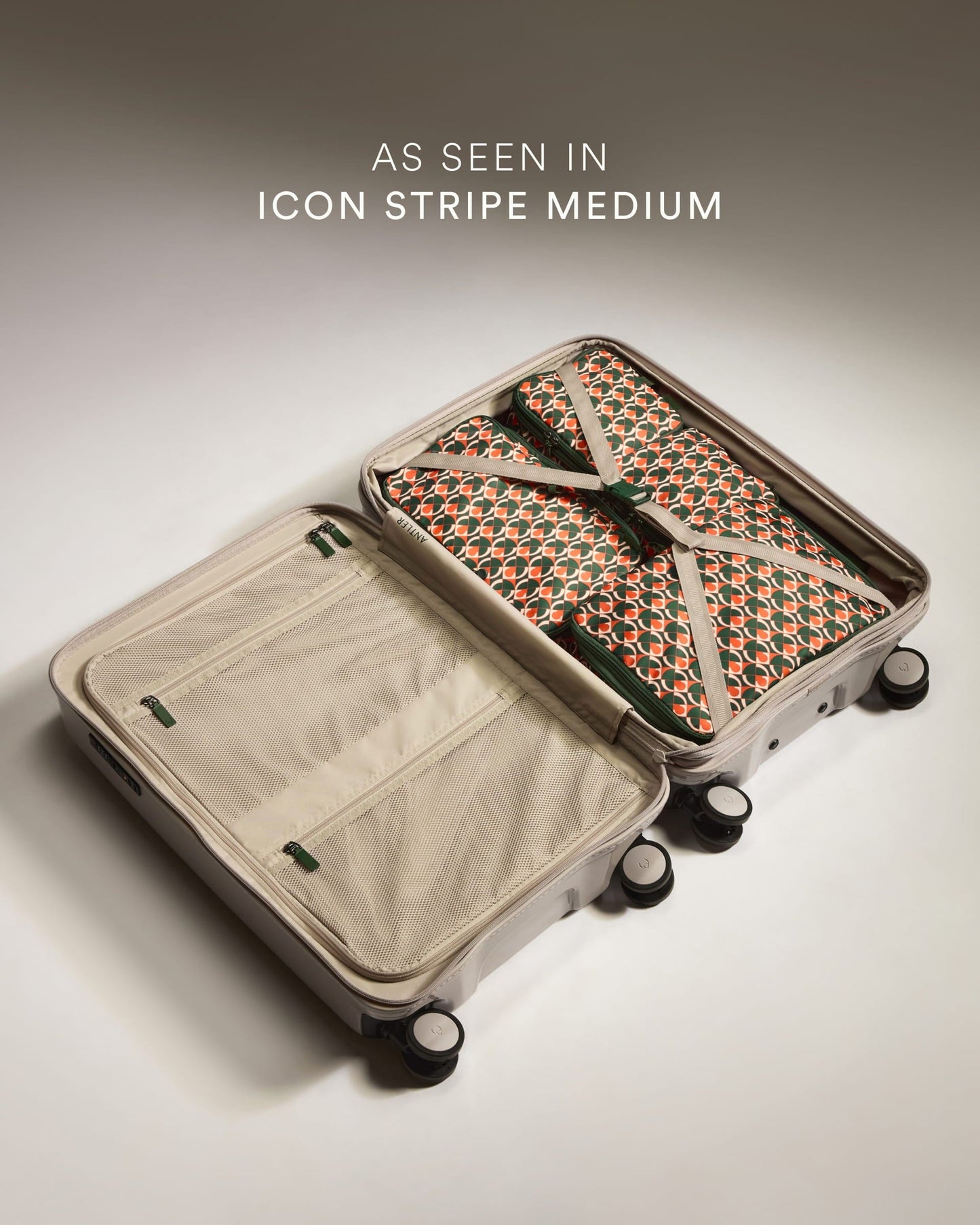 Antler Luggage - Monogram Packing Cubes Multi- Set of 4 - Packing Cube - 4 Pk Packing Cubes Multi Colour Set of 4 | Travel Accessories | Packing Organiser