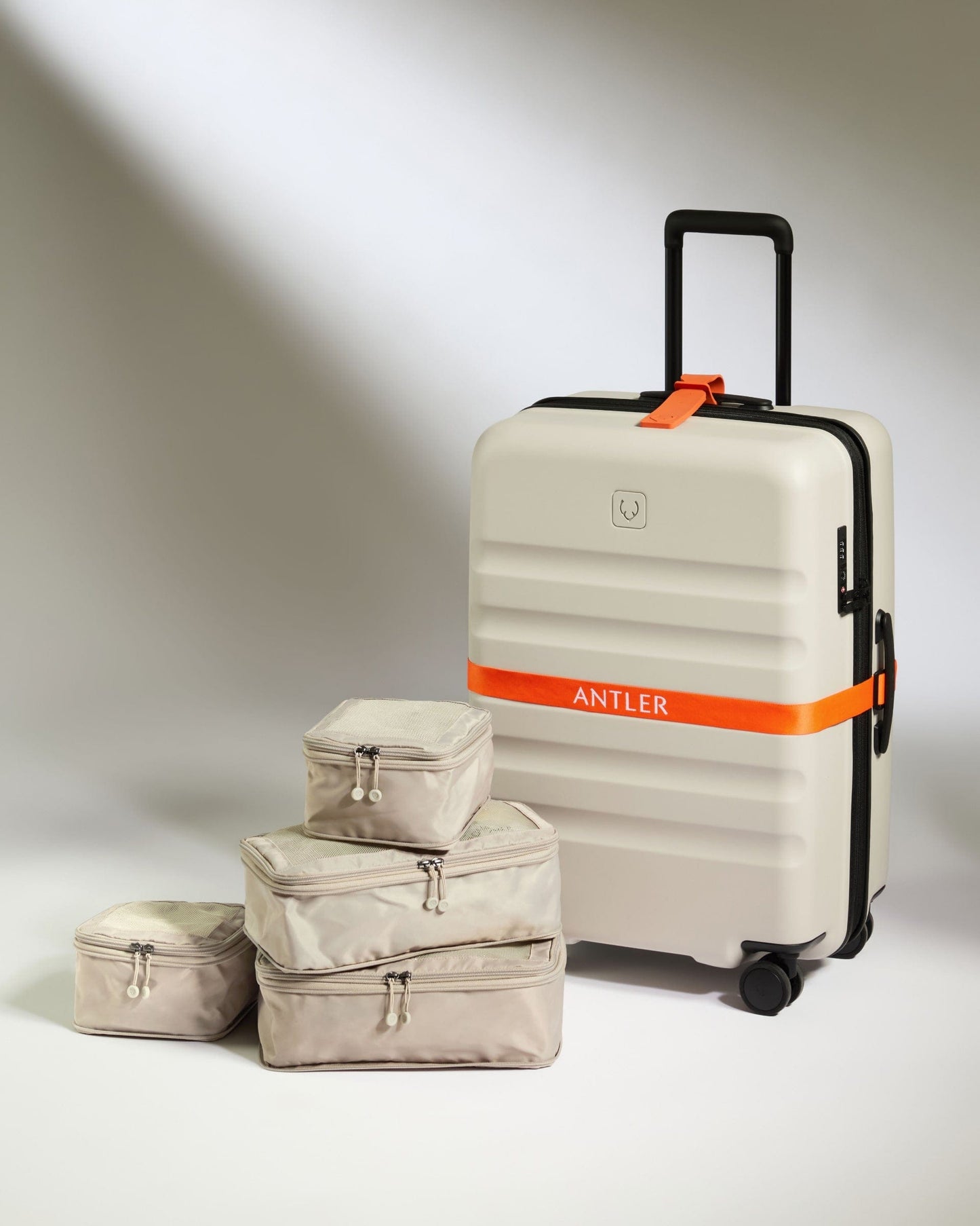 Antler Luggage - Packing Cubes in Taupe - Set of 4 - Packing Cube Packing Cubes in Beige Set of 4 » Travel Accessories » Packing Organiser