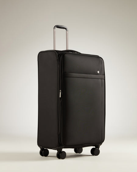 Antler Luggage -  Prestwick large in black - Soft Suitcases Prestwick Large Suitcase Black | Soft Shell Suitcase 