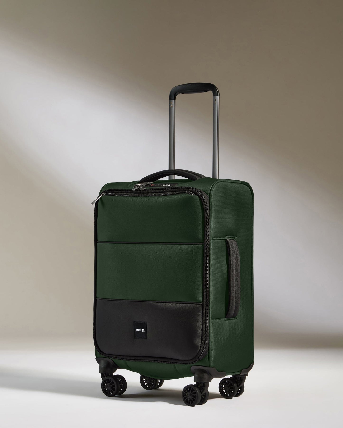 Antler Luggage -  Soft Stripe Set in Antler Green - Soft Suitcase Soft Stripe Set in Green | Soft Suitcase