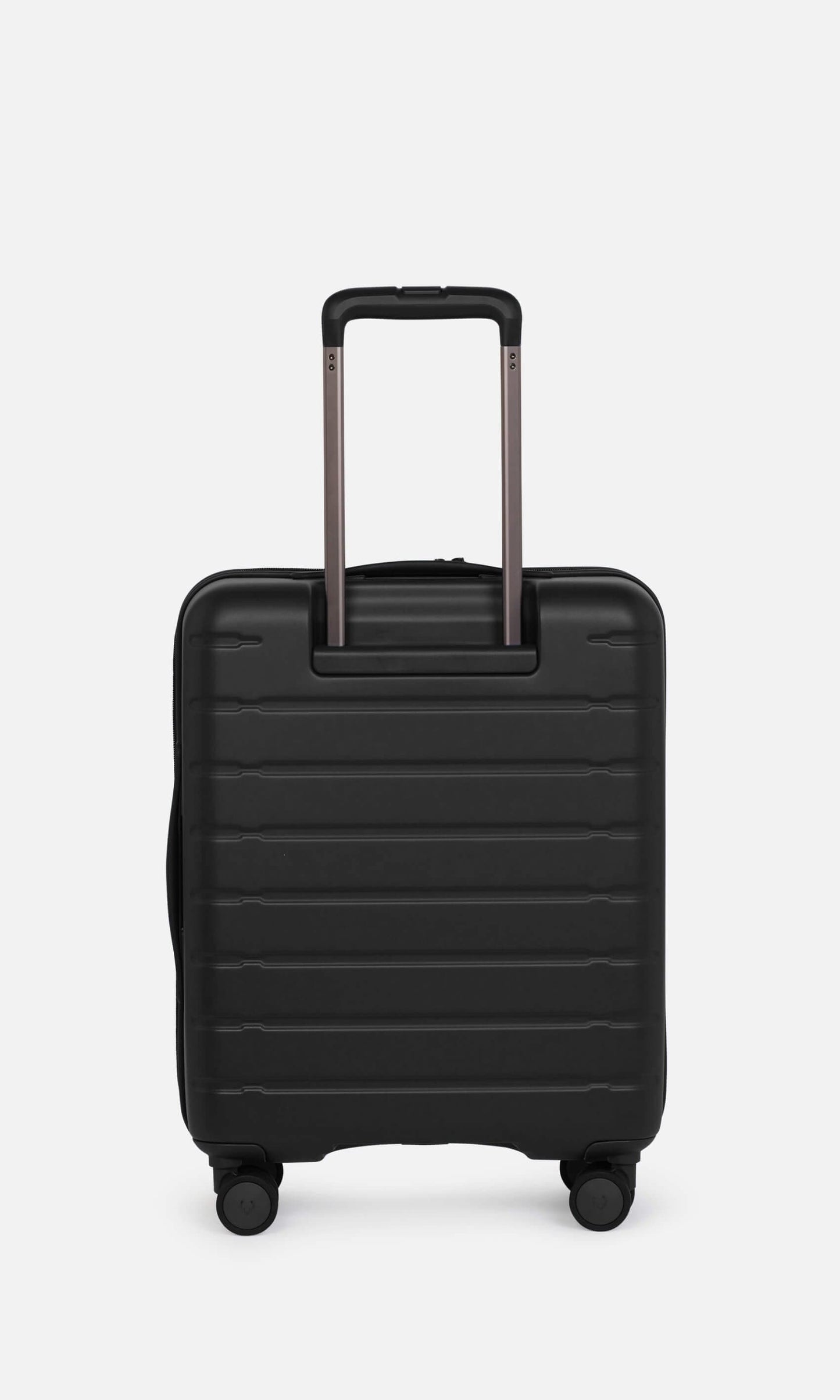 Antler Luggage - Stamford cabin in midnight black - Hard Suitcases Stamford Cabin Suitcase Black | Hard Luggage | Antler UK