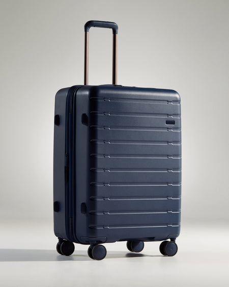 Antler Luggage -  Stamford medium in dusk blue - Hard Suitcases Stamford Medium Suitcase Blue | Hard Luggage | Antler 