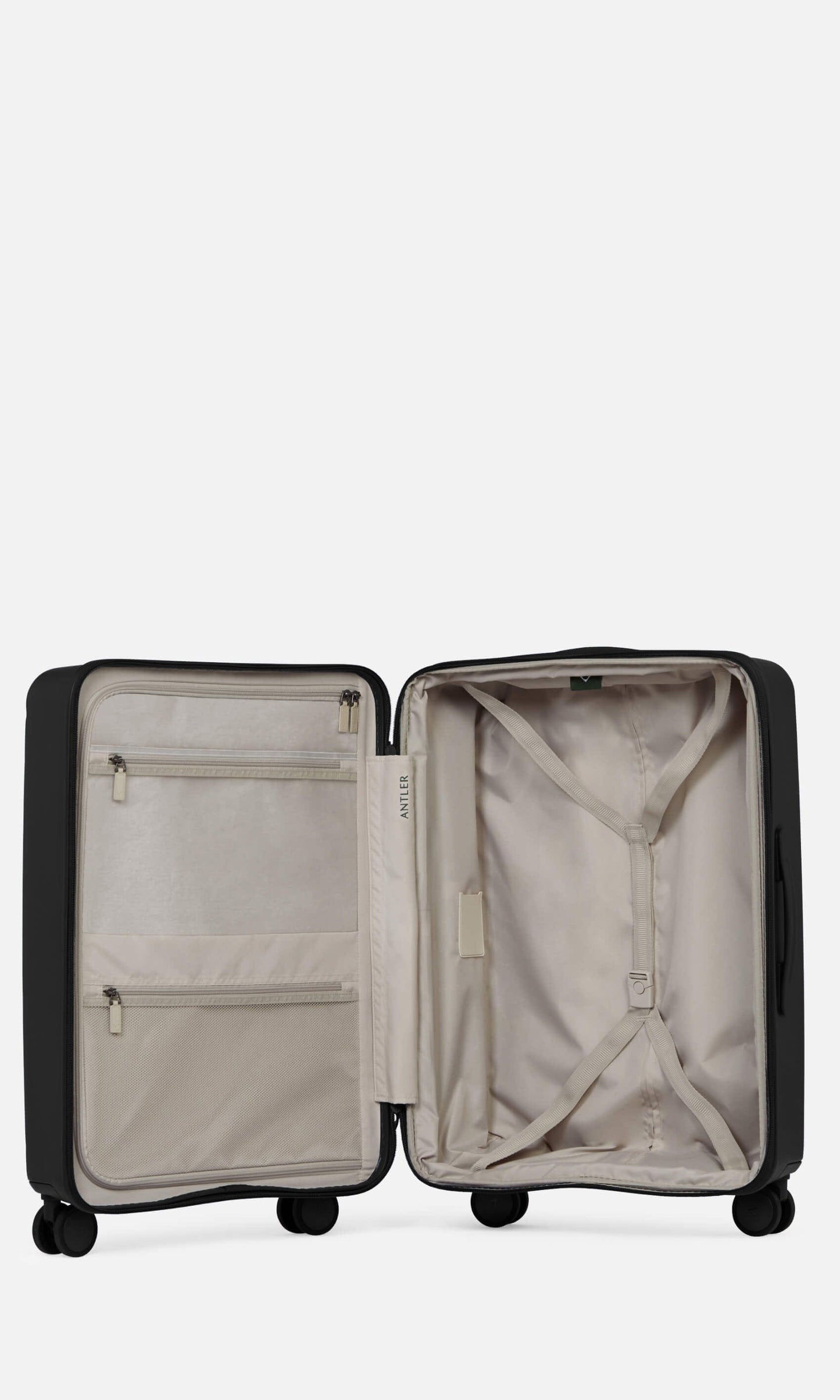 Antler Luggage -  Stamford medium in midnight black - Hard Suitcases Stamford Medium Suitcase Black | Hard Luggage | Antler UK