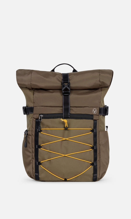 Antler Luggage -  Bamburgh roll top backpack in khaki - Backpacks Bamburgh Roll Top Backpack in Khaki (Green) | Travel & Lifestyle Bags | Antler UK