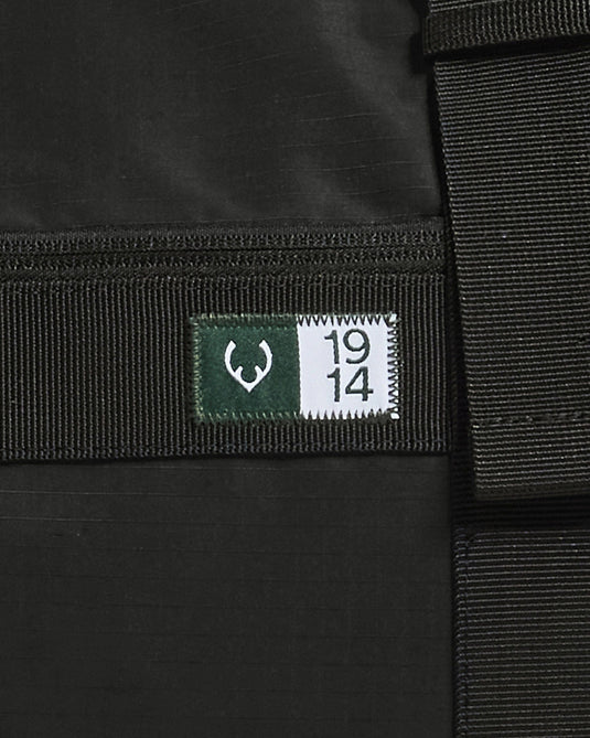 a close-up of a black bag