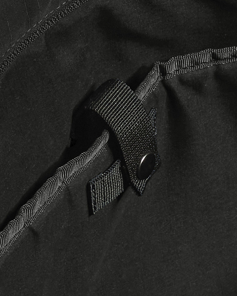 a black strap on a black bag