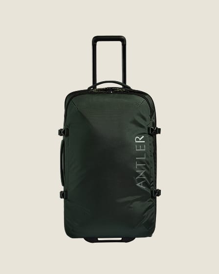 a black suitcase with handle