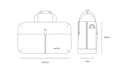a black and white drawing of a bag
