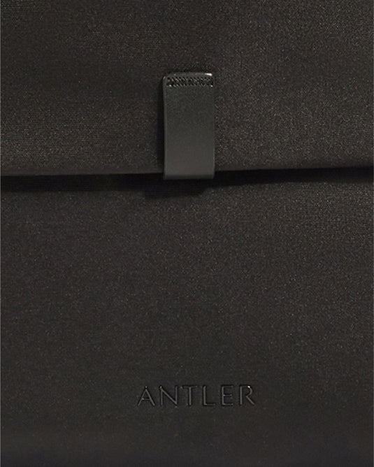 a close up of a black bag