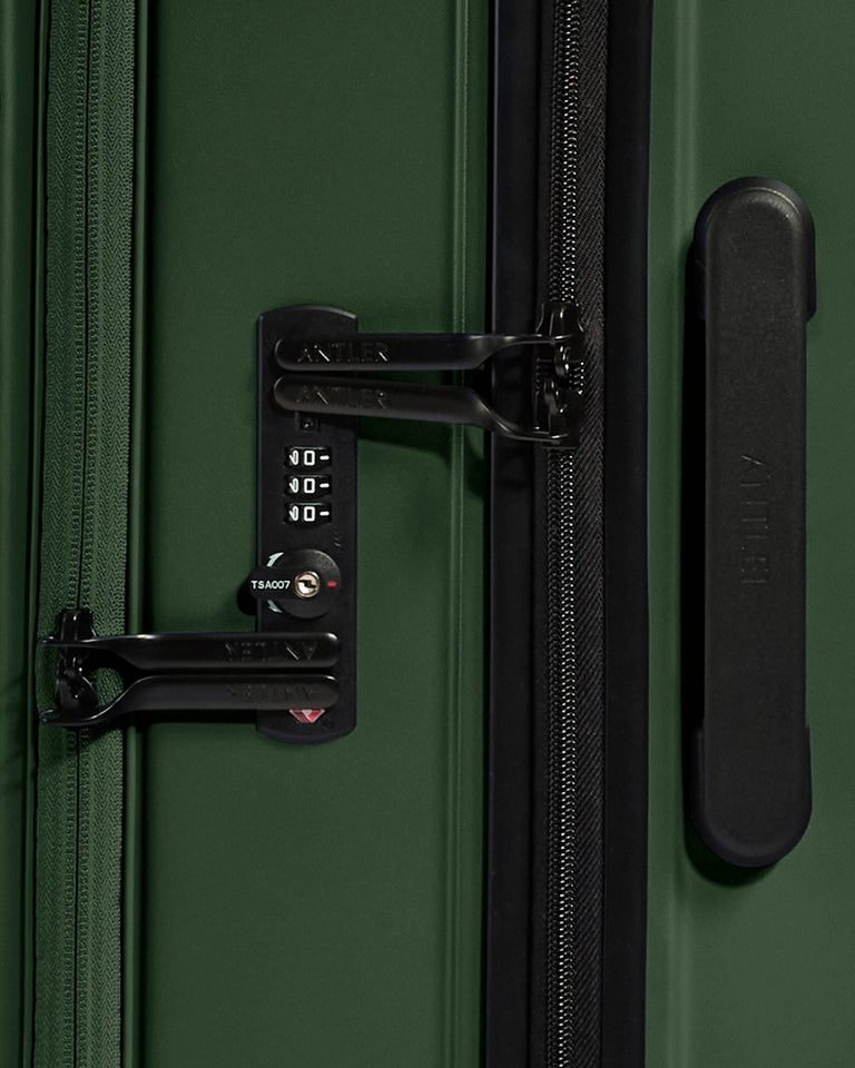 a close up of a luggage