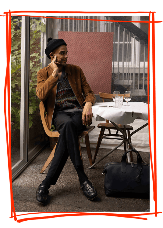 a man sitting at a table