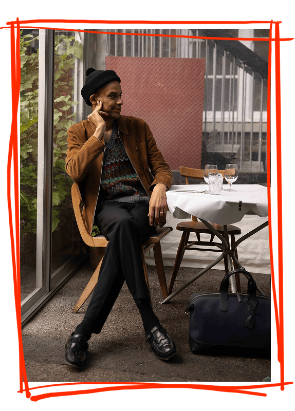 a man sitting at a table