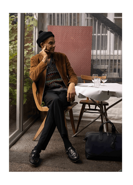 a man sitting at a table