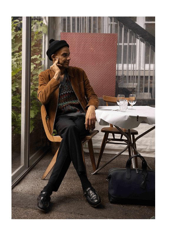 a man sitting at a table