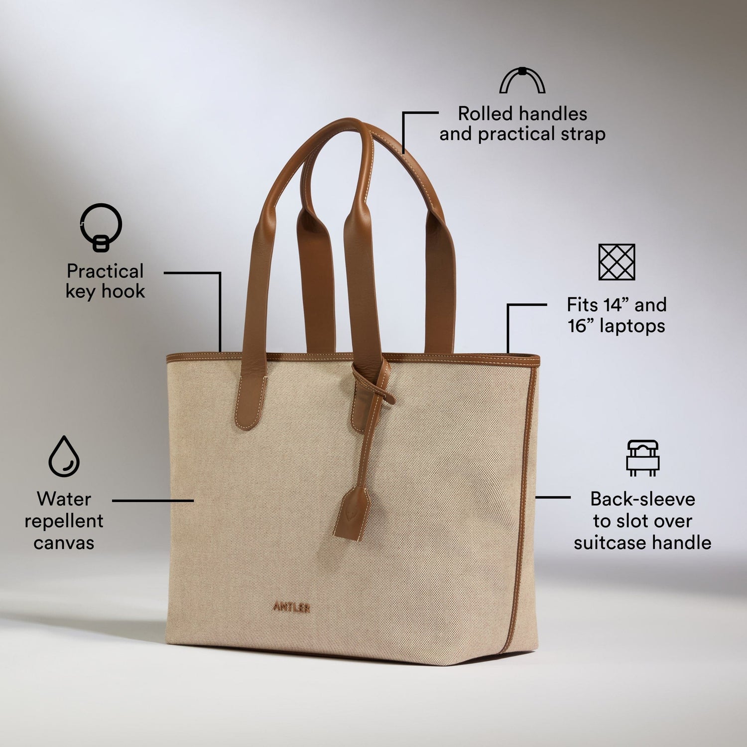 Heritage Tote Bag in Natural Beige
