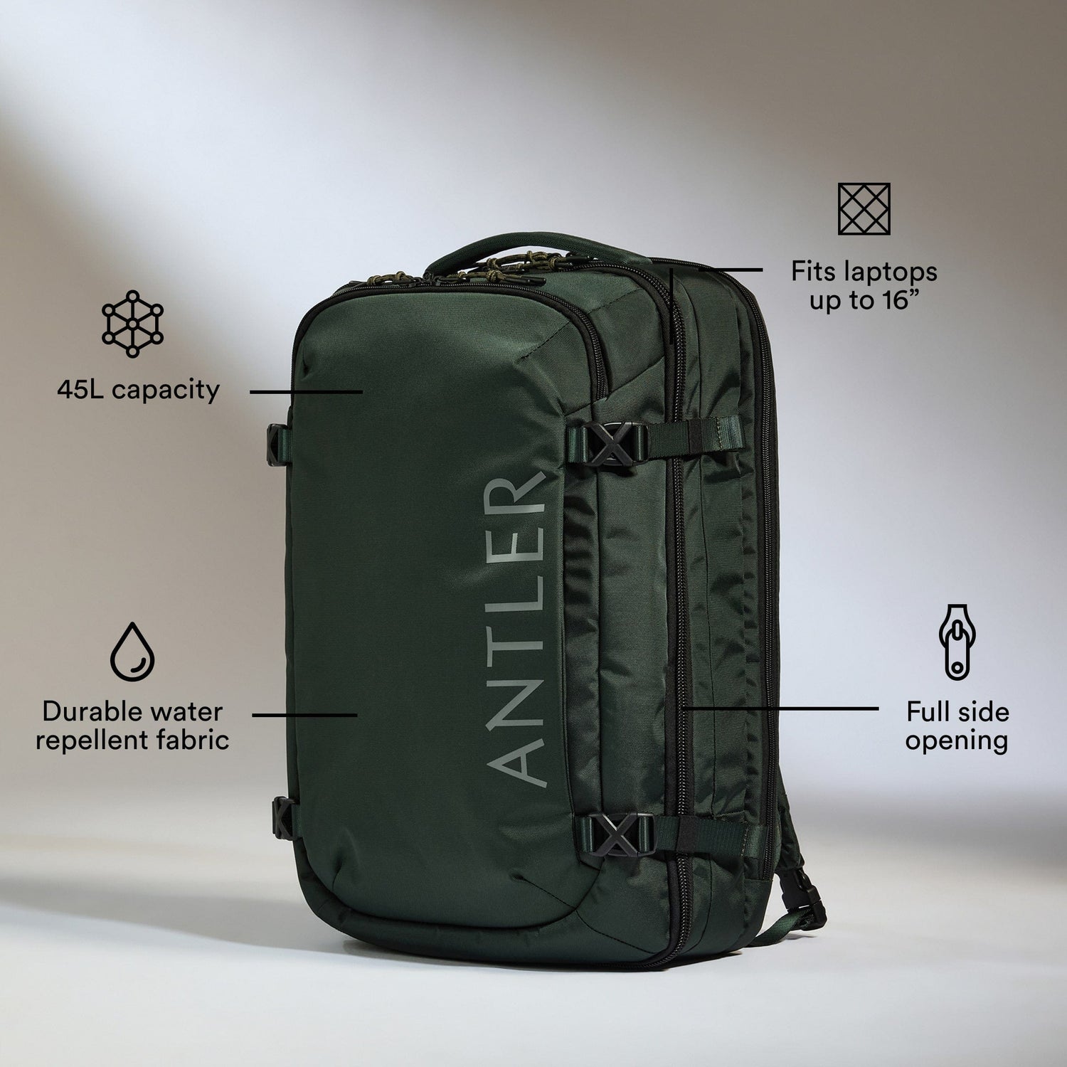 Discovery 45L Backpack in Black Rucksacks Travel Bags – Antler UK