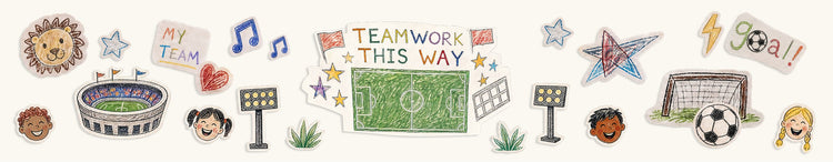 a drawing of a football field