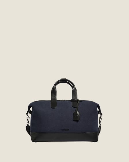 a blue and black bag