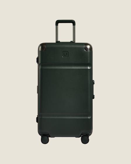 a black suitcase with wheels