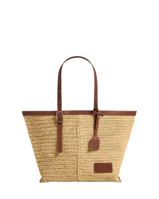 a tan and brown bag