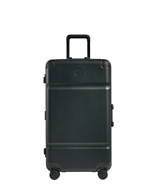 a black suitcase with wheels