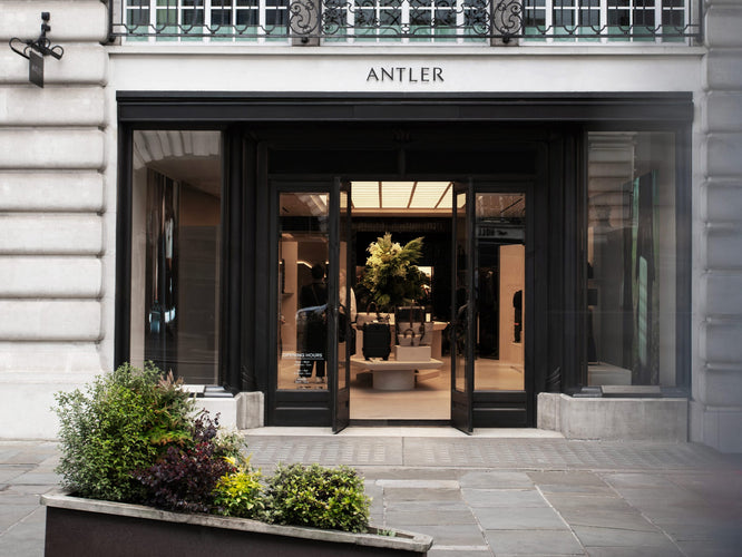 a building with glass doors and windows