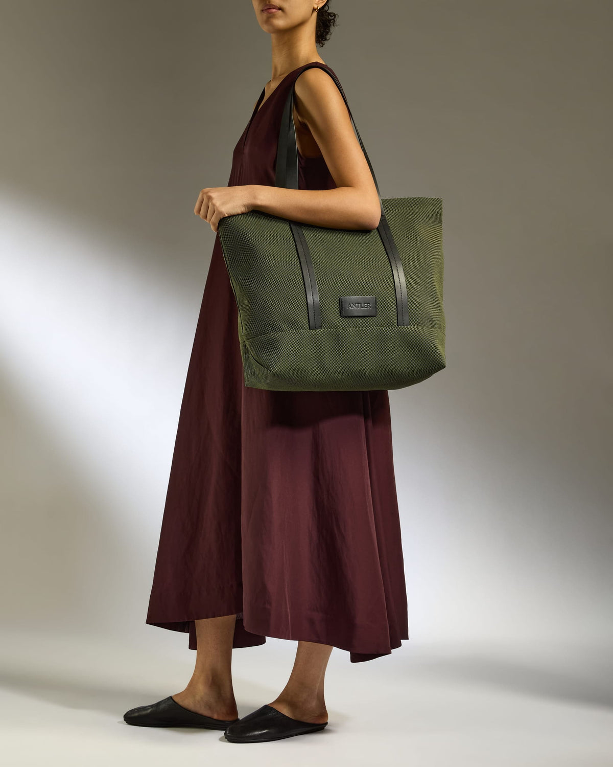 Antler Luggage -  Antler Weave Shopper in Olive Green - Tote Bag Antler Weave Shopper in Olive Green | Travel & Work Bags and Accessories