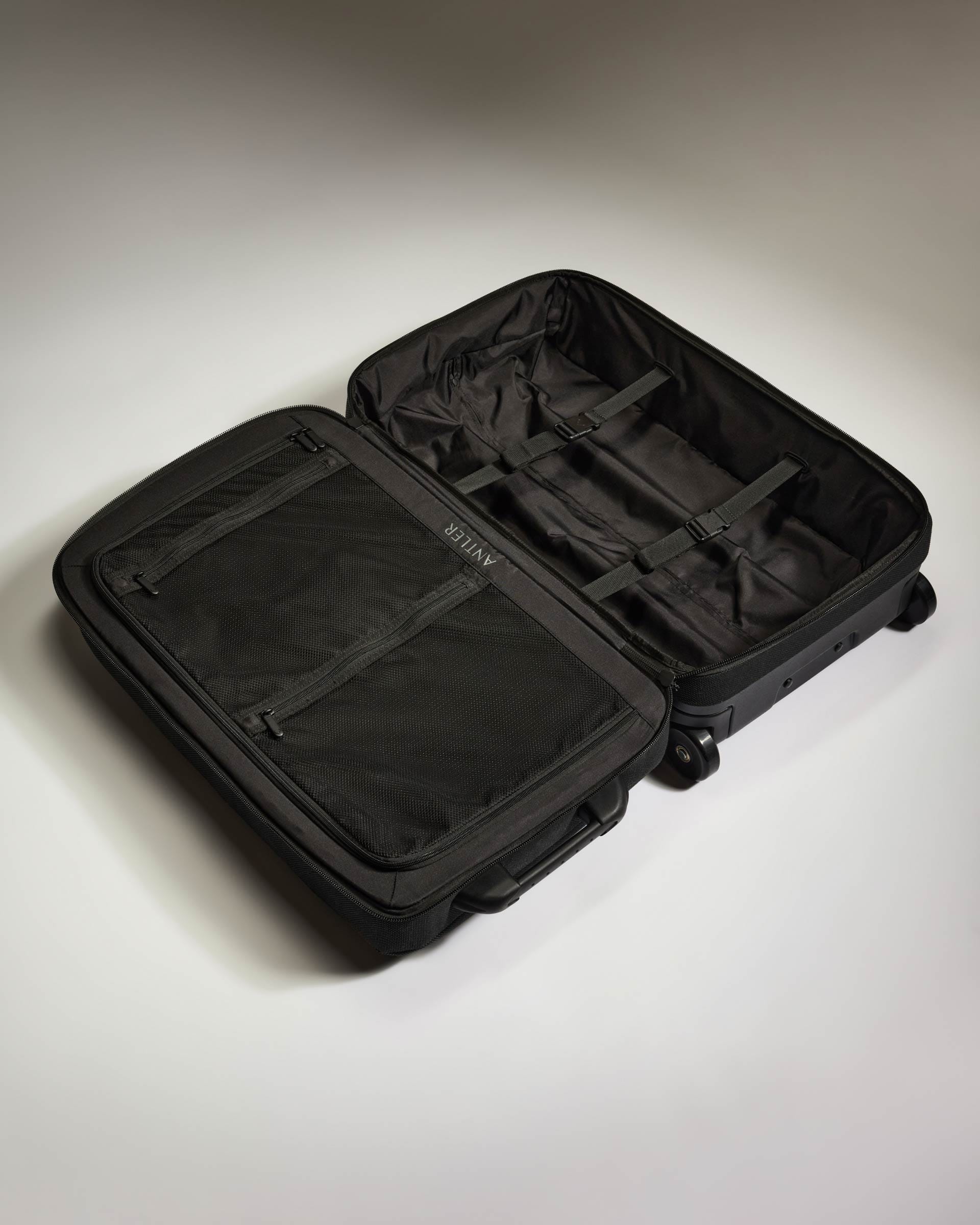 Antler Luggage -  Antler Weave Wheeled Duffel in Black - Wheeled Duffle Antler Weave Wheeled Duffel in Black | Holdall Bag & Suitcase