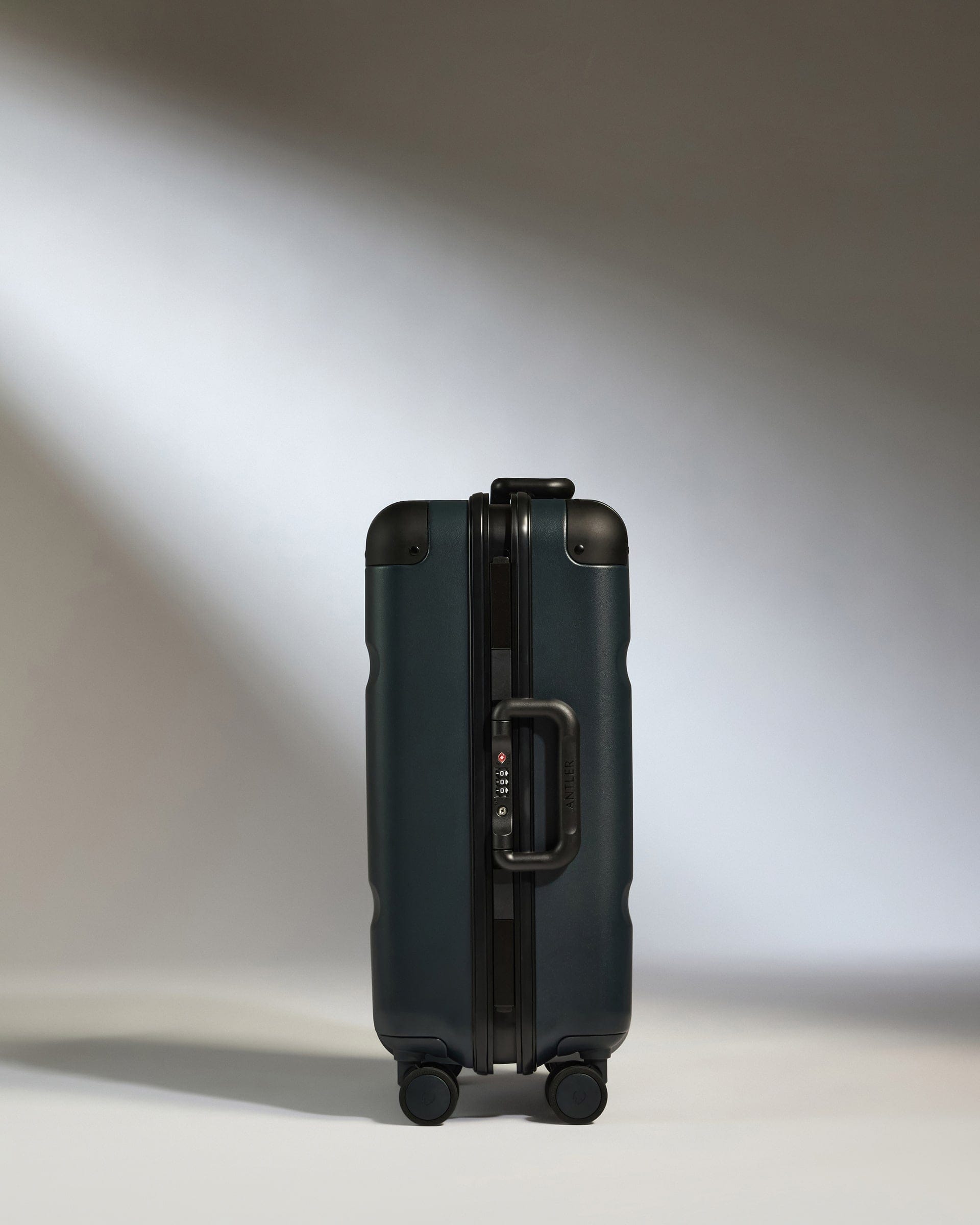 Antler Luggage -  Cabin Suitcase in Basalt Navy - Heritage Stripe - Standard Cabin Case | H1 4W Heritage Stripe Cabin in Basalt Navy | Premium Hard Shell Carry-On Suitcase