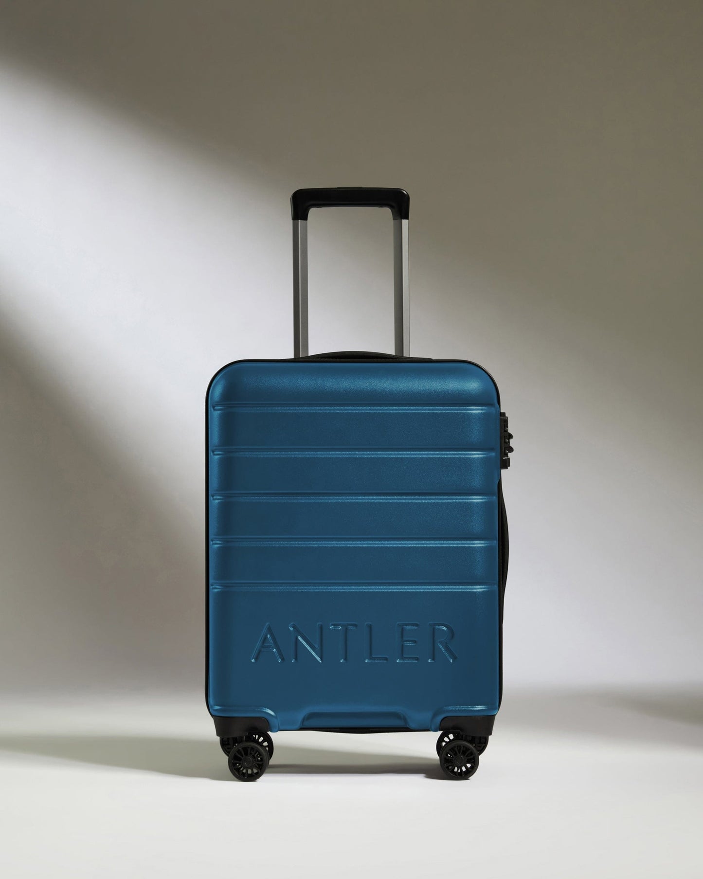 Antler Luggage -  Cabin Suitcase in Bold Blue - Logo - Hard Suitcase - Standard Cabin Cabin Suitcase Bold Blue - Logo | Lightweight Hard Shell Luggage