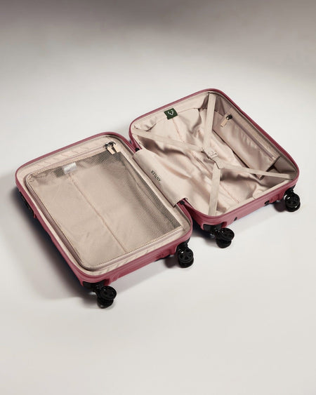 Antler Luggage -  Cabin Suitcase in Clay Pink - Single Stripe - Hard Suitcase - Standard Cabin Cabin Suitcase in Pink - Single Stripe | Cabin Bag & Hard Luggage