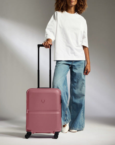 Antler Luggage -  Cabin Suitcase in Clay Pink - Single Stripe - Hard Suitcase - Standard Cabin Cabin Suitcase in Pink - Single Stripe | Cabin Bag & Hard Luggage