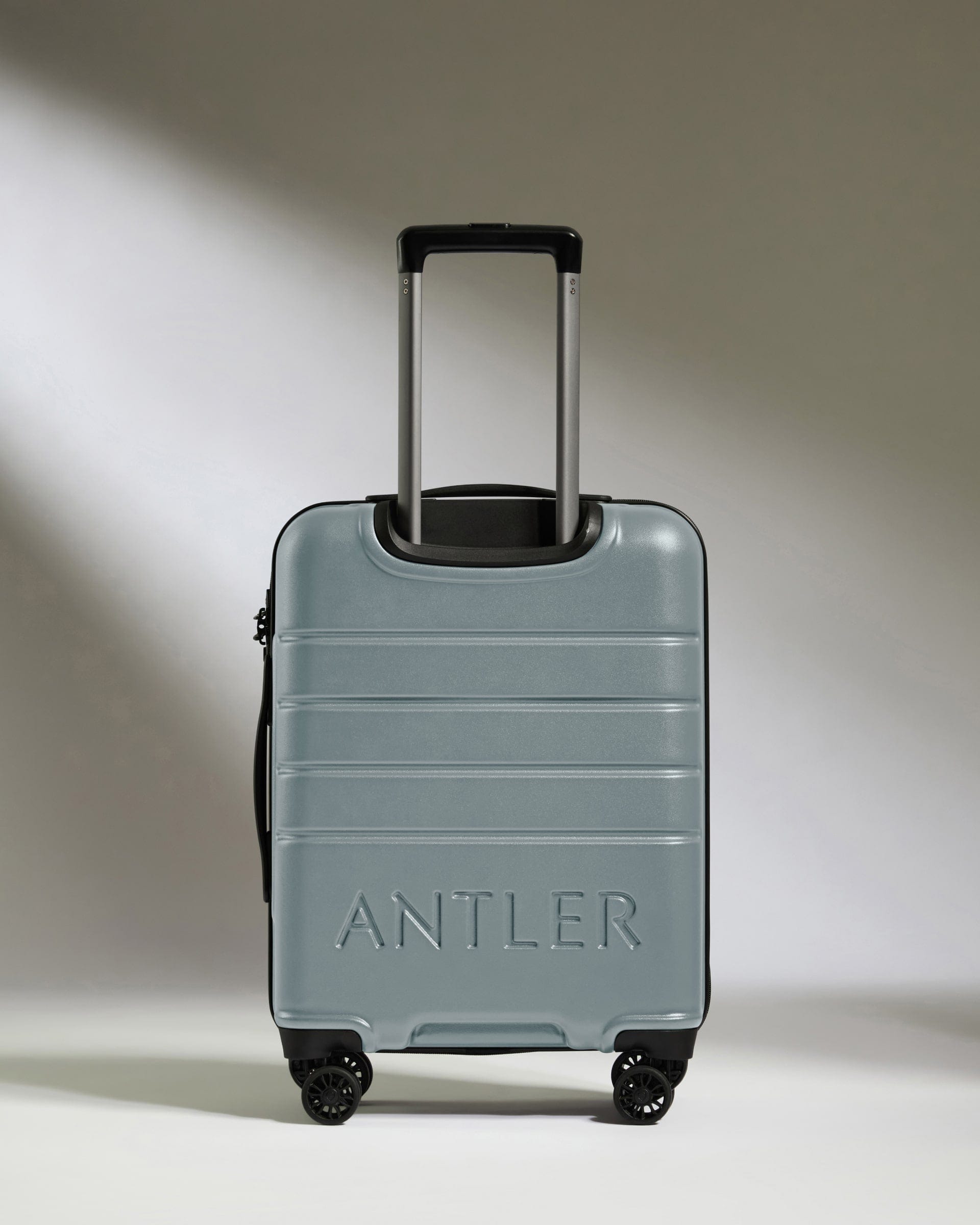 Antler Luggage -  Cabin Suitcase in Cool Grey - Logo - Hard Suitcase - Standard Cabin Cabin Suitcase Cool Grey - Logo | Lightweight Hard Shell Luggage