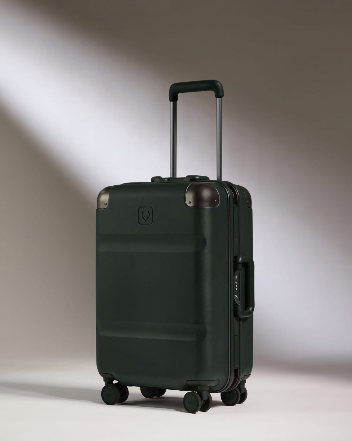 Cabin Suitcase Dark Forest Green Heritage Stripe