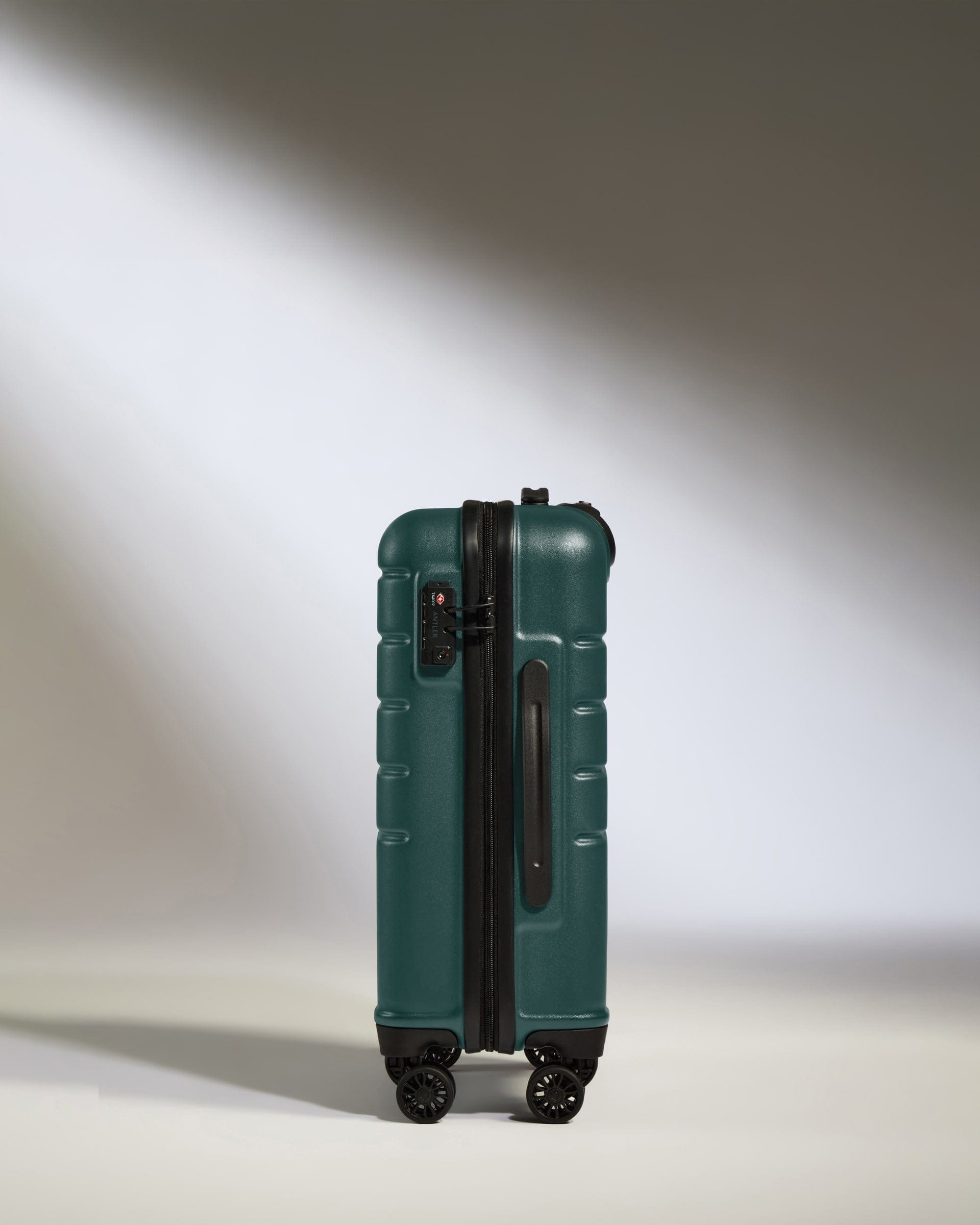 Antler Luggage -  Cabin Suitcase in Dark Teal - Logo - Hard Suitcase - Standard Cabin Cabin Suitcase Dark Teal - Logo | Lightweight Hard Shell Luggage